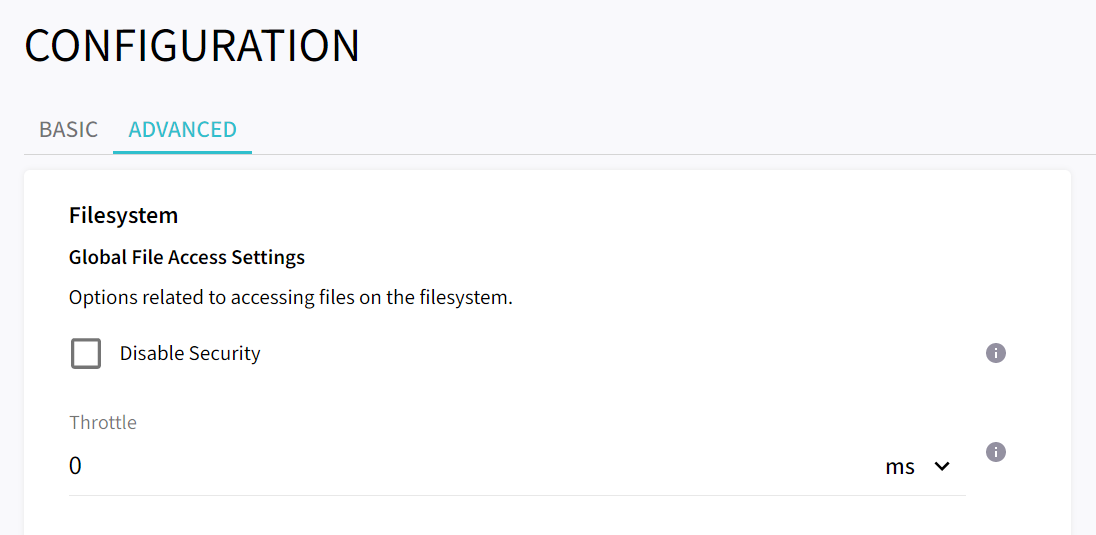 File System Filter Configuration