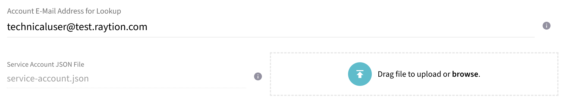gcs account settings service account